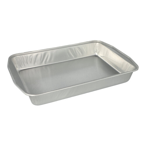 [89228] 5 x 5 Bratschalen, Alu eckig 3,15 l 5 cm x 25 cm x 36,6 cm silber
