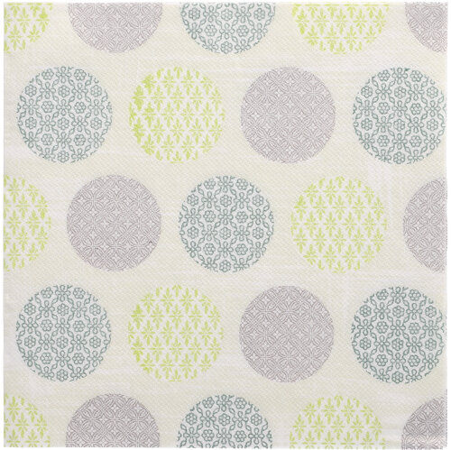 [89284] 5 x 50 Servietten "ROYAL Collection" 1/4-Falz 40 cm x 40 cm dunkelgrün "Rococo"