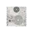 14 x 20 Servietten, 3-lagig 1/4-Falz 25 cm x 25 cm grau "Floralies"