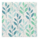 10 x 20 Servietten, 3-lagig 1/4-Falz 33 cm x 33 cm blau "Branches"
