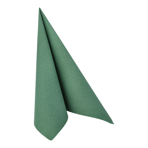 [89411] 5 x 50 Servietten "ROYAL Collection" 1/4-Falz 40 cm x 40 cm dunkelgrün in Papierverpackung