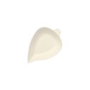 15 x 12 Fingerfood - Teller, Zuckerrohr "pure" 1,2 cm x 6 cm x 8 cm weiss "Leaf"