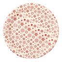 34 x 30 Teller, Pappe rund Ø 23 cm weiss "Snöflinga"