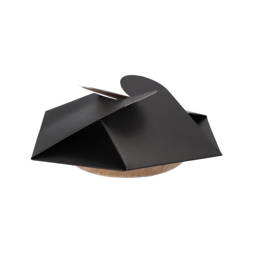 [89493] 4 x 25 Schalen Palmblatt rund 500 ml Ø 21 cm · 3 cm mit separatem Flower-Lid