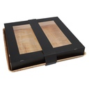 4 x 25 Tabletts, Palmblatt eckig 5 cm x 33,5 cm x 33,5 cm mit separatem Deckel und Banderole