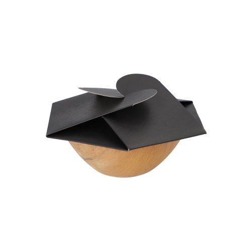 [89497] 4 x 25 Schalen, Palmblatt rund 300 ml Ø 15 cm · 5,5 cm mit separatem Flower-Lid