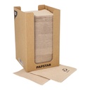 14 x 100 Servietten, 2-lagig "PUNTO" 1/4-Falz 20 cm x 20 cm natur aus recyceltem Papier, in Spenderbox