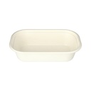 200 x Gastronorm-Behälter GN 1/4 Zuckerrohr, PLA beschichtet eckig 1,8 l 6,5 cm x 26,5 cm x 16,2 cm weiss
