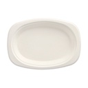 10 x 50 Teller, Zuckerrohr "pure" oval 23 cm x 16 cm x 2 cm weiss