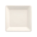 12 x 12 Teller, Zuckerrohr "pure" eckig 15,5 cm x 15,5 cm weiss
