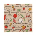 10 x 20 Servietten, 3-lagig 1/4-Falz 33 cm x 33 cm natur "Enjoy your meal" aus recyceltem Papier
