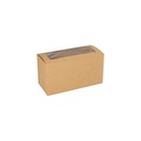 4 x 25 Cupcake-Kartons eckig 10 cm x 18,5 cm x 8,5 cm mit Sichtfenster aus PLA