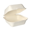 5 x 25 Hamburger-Boxen Zuckerrohr "pure" 8 cm x 14 cm x 15 cm weiss