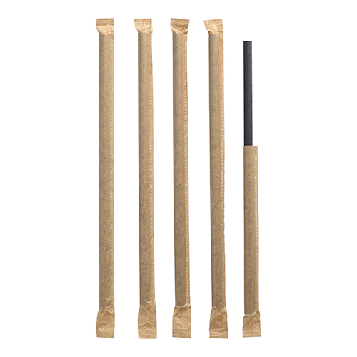 [89904] 12 x 100 Shake-Halme Papier Ø 8 mm · 25 cm schwarz einzeln gehüllt