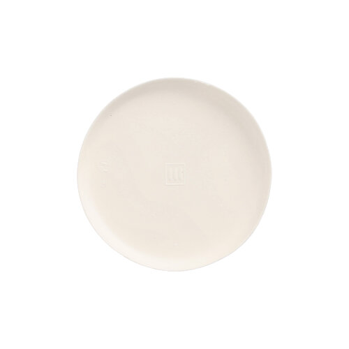 [89983] 12 x 100 Teller Zuckerrohr "pure" rund Ø 9 cm · 1 cm weiss "Cella"