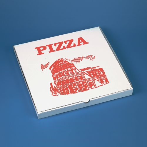 [90006] 100 Pizzakartons eckig 33 cm x 33 cm x 3 cm