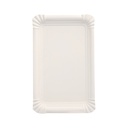 25 x 20 Teller, Pappe eckig 13 cm x 20 cm weiss