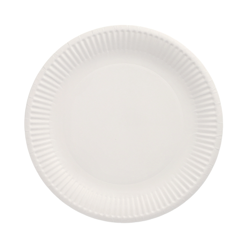 [90451] 25 x 10 Teller, Pappe rund Ø 23 cm weiss