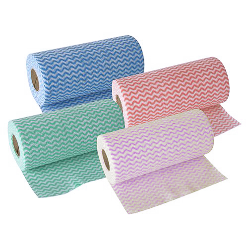 [92005] 12 x Wischfixtuch 1750 cm x 18 cm farbig sortiert 50 Blatt perforiert