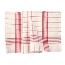 10 x 10 Geschirrtücher 70 cm x 50 cm weiss/rot "Baumwolle"