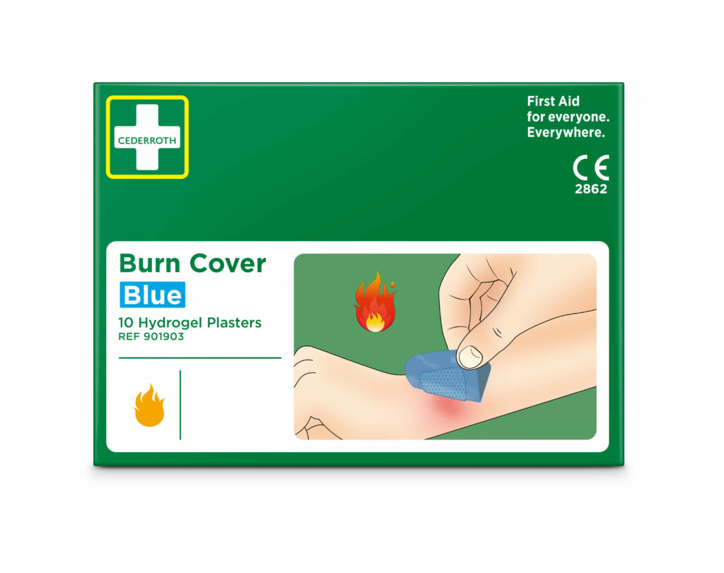 [92214] 10 x 10 "Cederroth" Burn Cover, Hydrogelplaster 74 mm x 45 mm