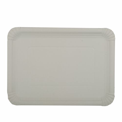 [95332] 2 x 125 Teller, Pappe [rc] eckig 21 cm x 29 cm weiss