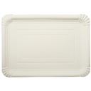 250 Teller, Pappe [ff] eckig 24 cm x 34 cm weiss