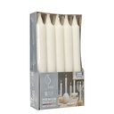 16 x 10 Tafelkerzen Ø 2,1 cm · 19,3 cm weiss