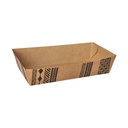 480 Snacktrays, Pappe 3,8 cm x 8,5 cm x 15,5 cm braun "Maori" extra groß