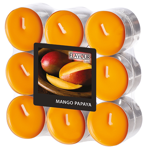 [96914] 10 x 18 "GALA" Duftlichte Ø 37,5 mm · 16,6 mm pfirsich - Mango-Papaya