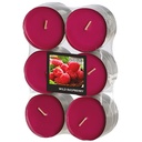 12 x 12 "GALA" Maxi Duftlichte Ø 58 mm · 24 mm weinrot - Wild Raspberry