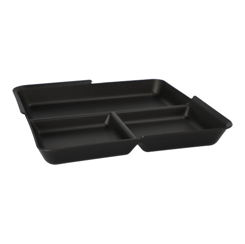 [97021] 4 x 12 "Circulware" Mehrweg-Schalen Mix & Match eckig 2,9 cm x 23,4 cm x 23,4 cm schwarz