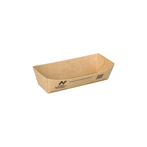 [97052] 6 x 240 Snacktrays, Pappe "NOTPLA" 3 cm x 3,3 cm x 10,5 cm braun