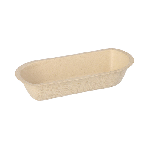 [97077] 12 x 50 Snacktrays Zuckerrohr 3,1 cm x 7,6 cm x 15,4 cm natur