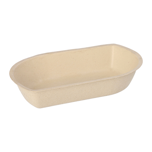 [97081] 12 x 50 Snacktrays Zuckerrohr 3,6 cm x 12,2 cm x 19,4 cm natur