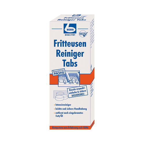[98328] 8 x 12 "Dr. Becher" Fritteusen Reiniger Tabs weiss