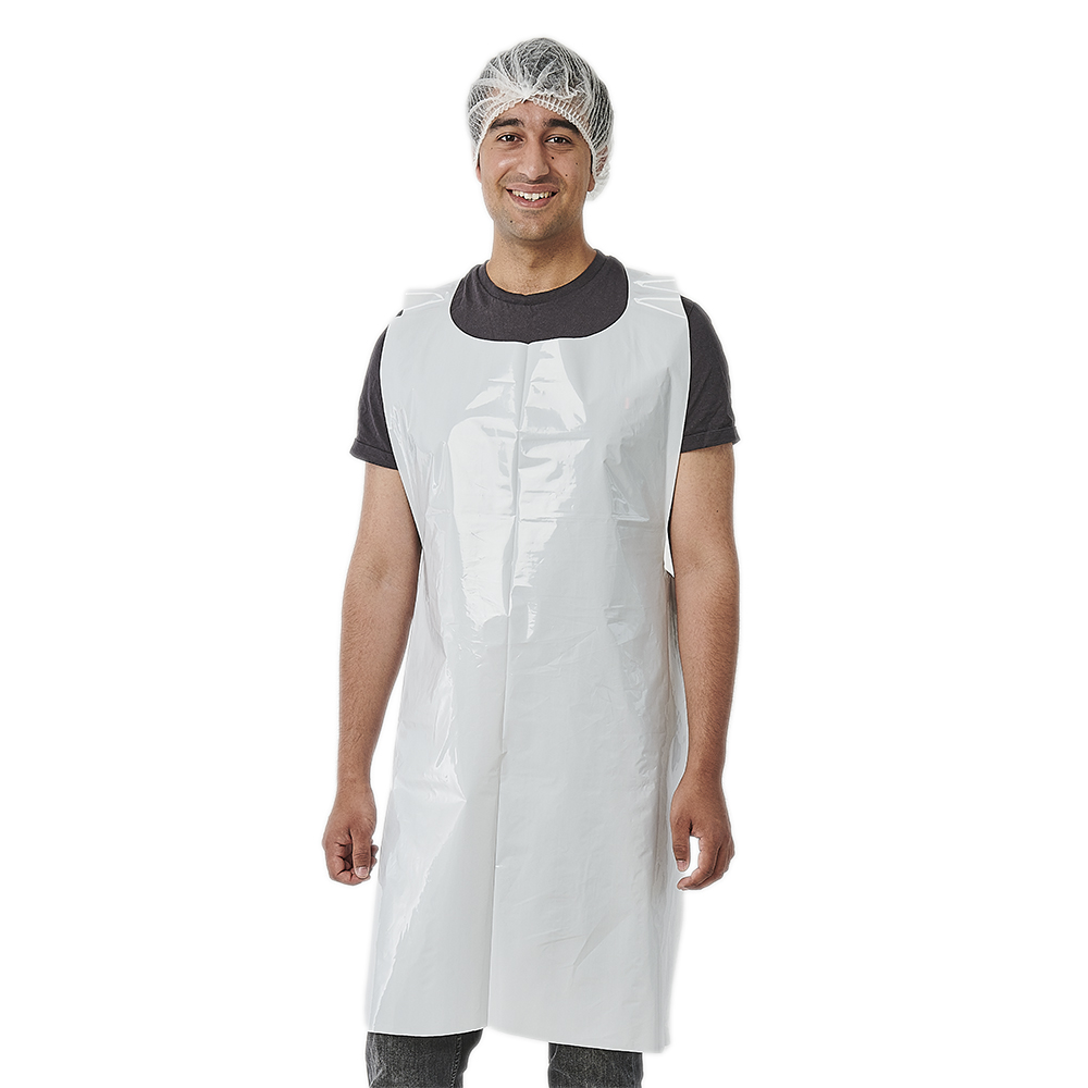 [98483] 10 x 100 "WORK-INN/-PS" Latz-Schürzen, LDPE 125 cm x 67,5 cm weiss