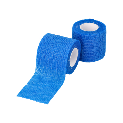 [99050] 12 x 6 Rollen Pflaster / Bandagen selbsthaftend 5 m x 5 cm blau