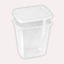 Feinkostbecher eckig, 500 ml – Kombipack inkl. Deckel