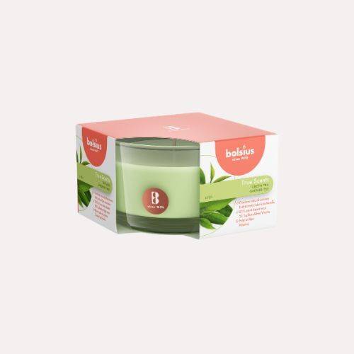 [8445] Duftkerze im Glas, Green Tea, 6 Stück