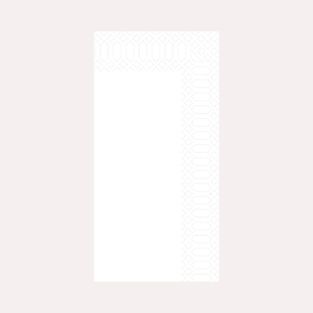 [8366] Zelltuchserviette 40x40 cm, 2-lagig, weiß, 1/8 Falz