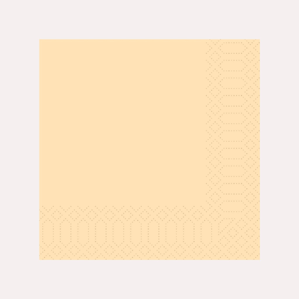 [5073] Zelltuchserviette 33x33 cm, 3-lagig, champagner, 1/4 Falz