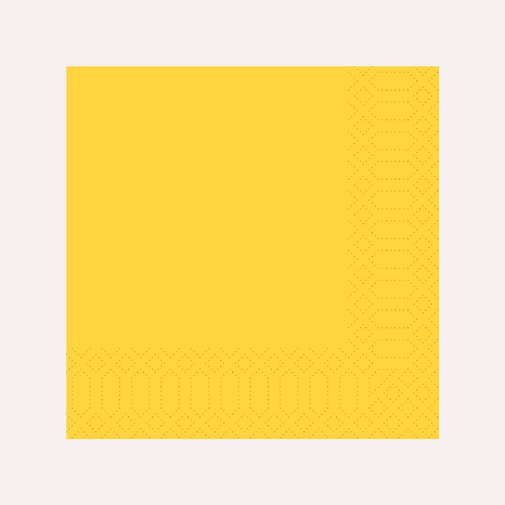 [5084] Zelltuchserviette 33x33 cm, 3-lagig, gelb, 1/4 Falz