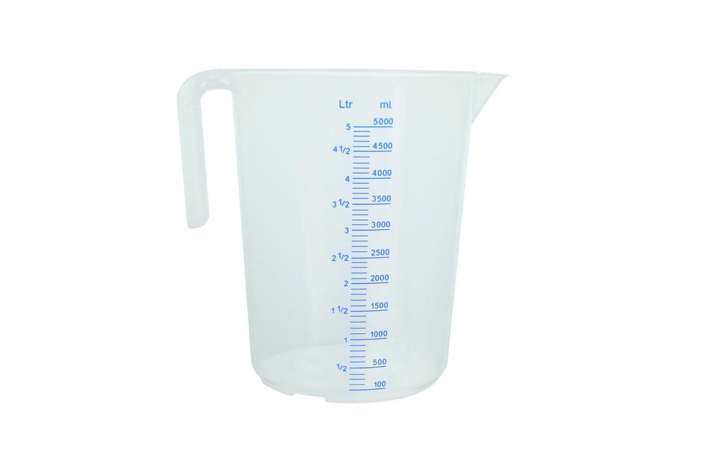 [206015] Meßbecher aus Polypropylen, 5,0 l, natur