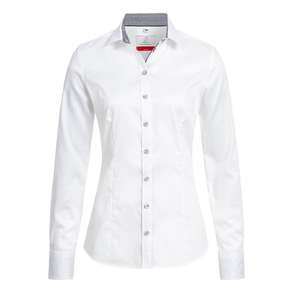 [29-65601-1200-214] Bluse, weiß mit Kontrast grau