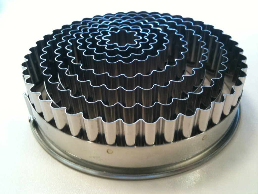 [23F9302M] Ausstechersatz rund/gezackt 8-teilig, INOX