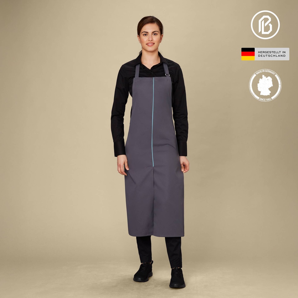 [047SL46s-] Schlitz-Latzschürze, paspeliert