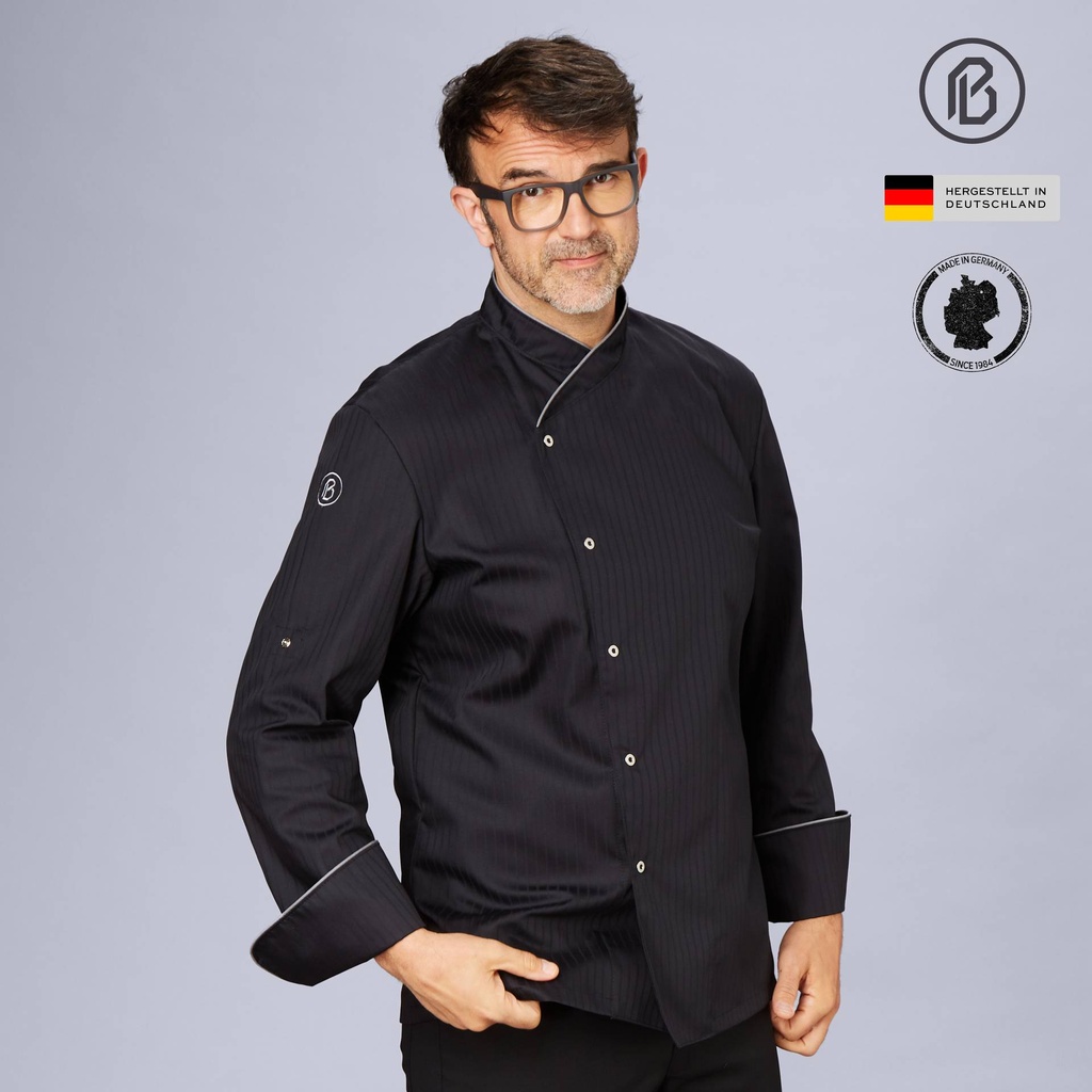 [010FI-BW] Neo-Finix , farbige Herren-Kochjacke