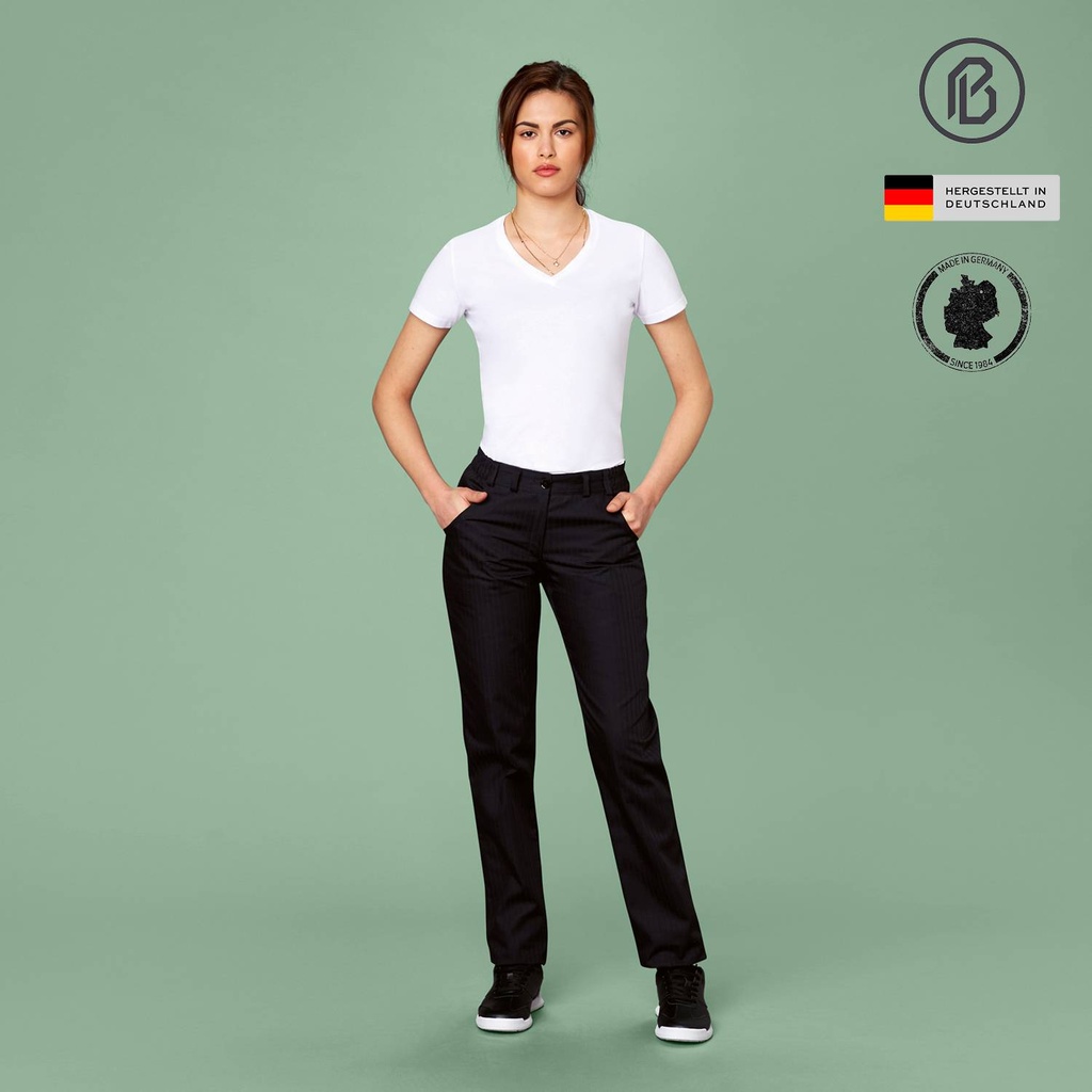 [02120-33] Chino-StraightFit, Damen-Kochhose NERO Nr.33