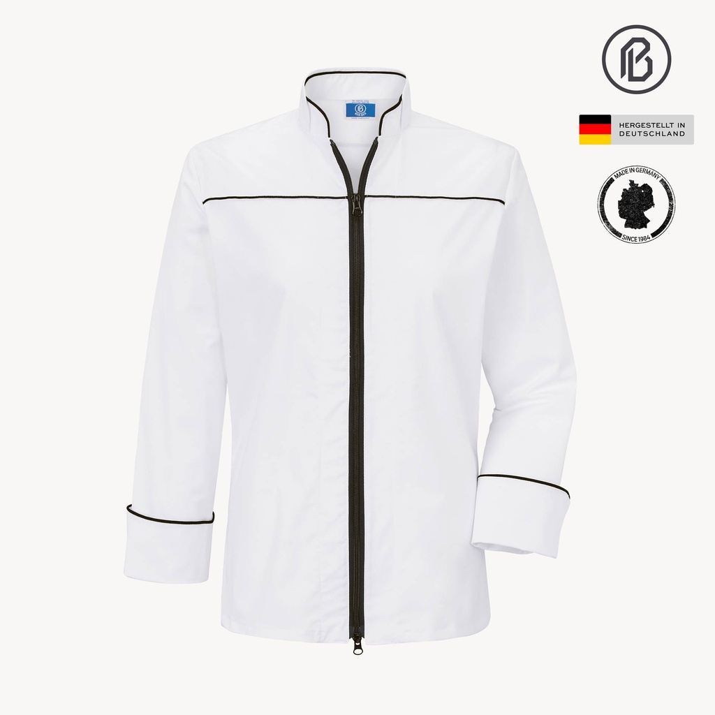 [01100RIC-D] Soft-Riccarda, weiße Damen-Kochjacke